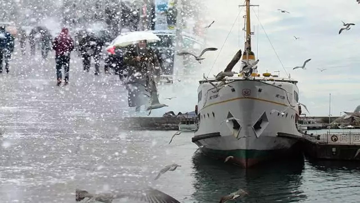 Meteoroloji’den kar yağışı, fırtına ve don uyarısı: Denizde seferler iptal edildi