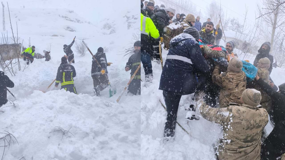 Van'da çığ altında kalan kadın hastanede hayatını kaybetti