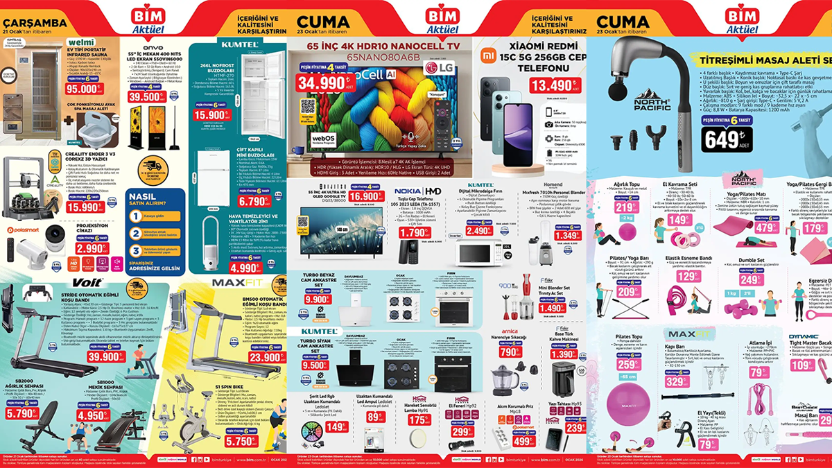 BİM 20-23 OCAK 2026 AKTÜEL KATALOĞU: BİM'e bu hafta neler geliyor? BİM'de neler var?