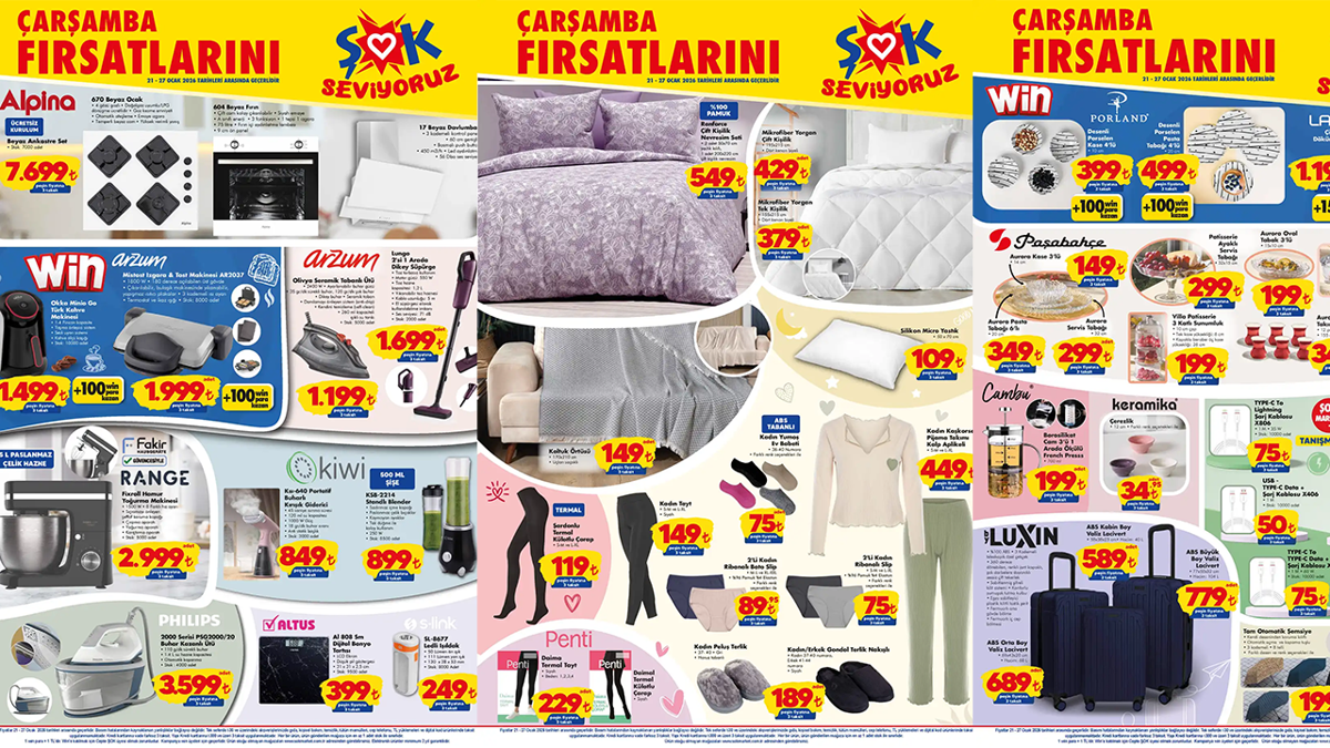 ŞOK 21-27 OCAK 2026 AKTÜEL KATALOĞU: ŞOK'a bu hafta ne geliyor? ŞOK'ta bu hafta neler var?
