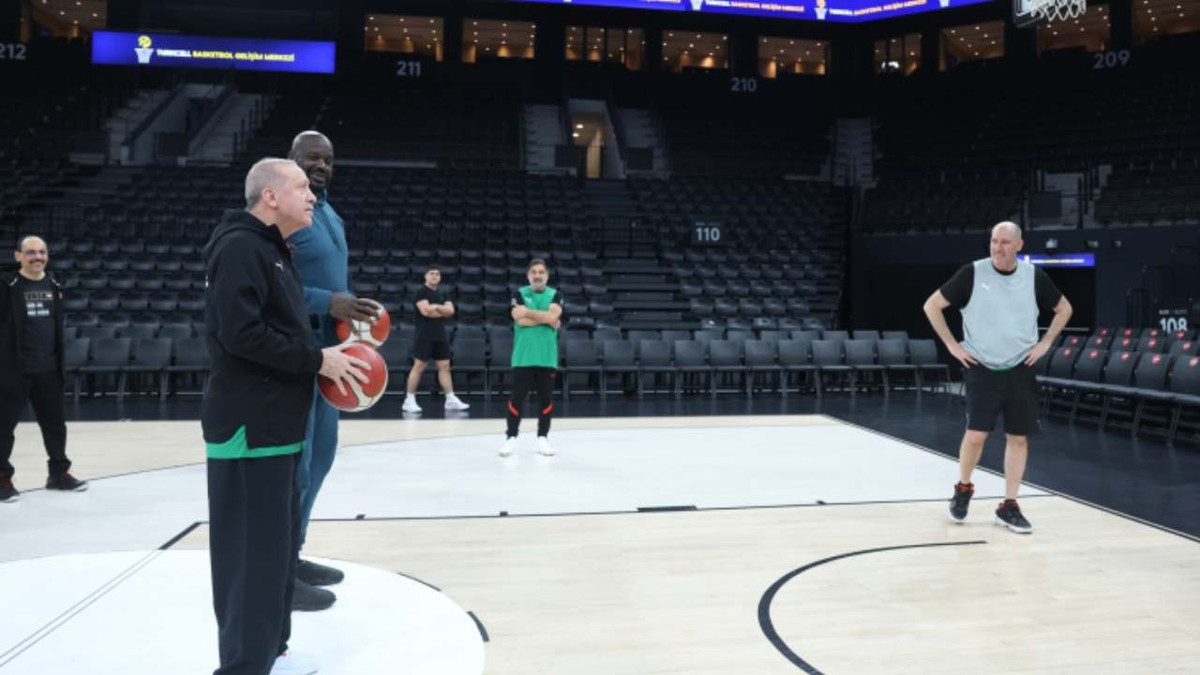 Cumhurbaşkanı Erdoğan, Shaquille O'Neal ile bir araya geldi