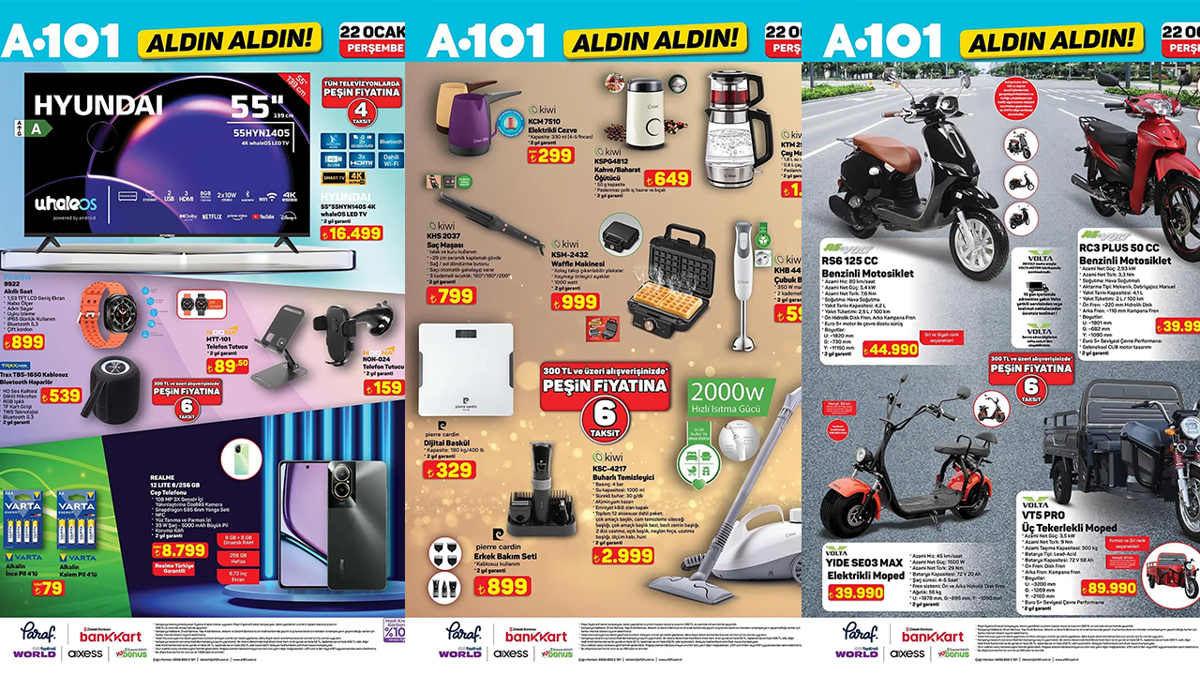 A101 22 OCAK 2025 AKTÜEL KATALOĞU: A101'e bu hafta neler geliyor? A101'de neler var?
