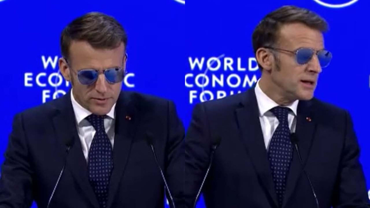 Davos'a damga vuran güneş gözlükleri! Macron'a ne oldu?