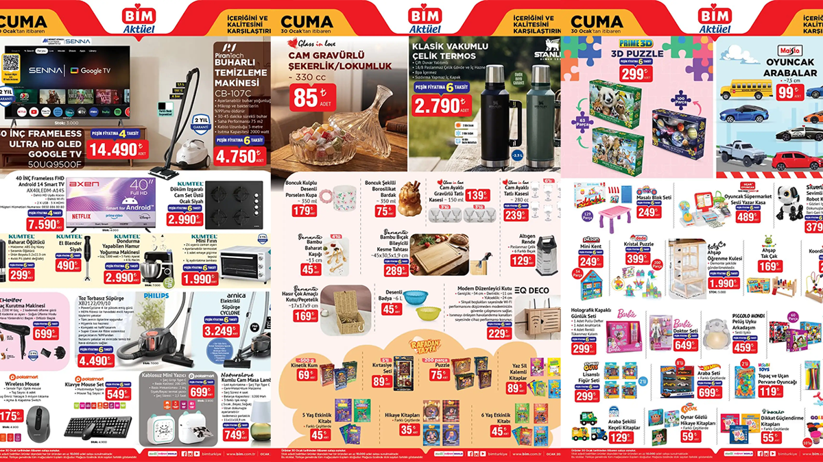 BİM 27-30 OCAK 2026 AKTÜEL KATALOĞU: BİM'de bu hafta neler var? BİM'e neler geliyor?