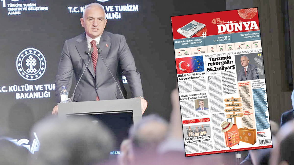 Turizmde rekor gelir: 65,2 milyar dolar