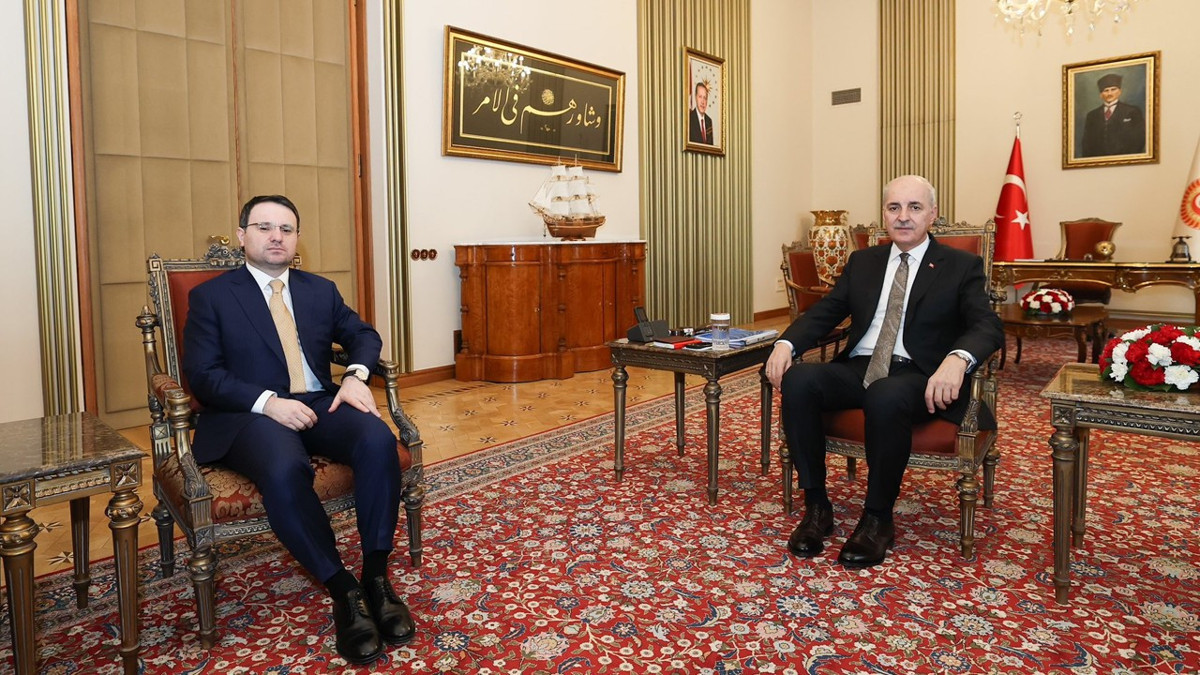 TBMM Başkanı Kurtulmuş, Adalet Bakanı Gürlek'i kabul etti