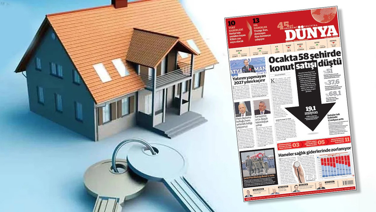 Konut satışları 58 şehirde geriledi