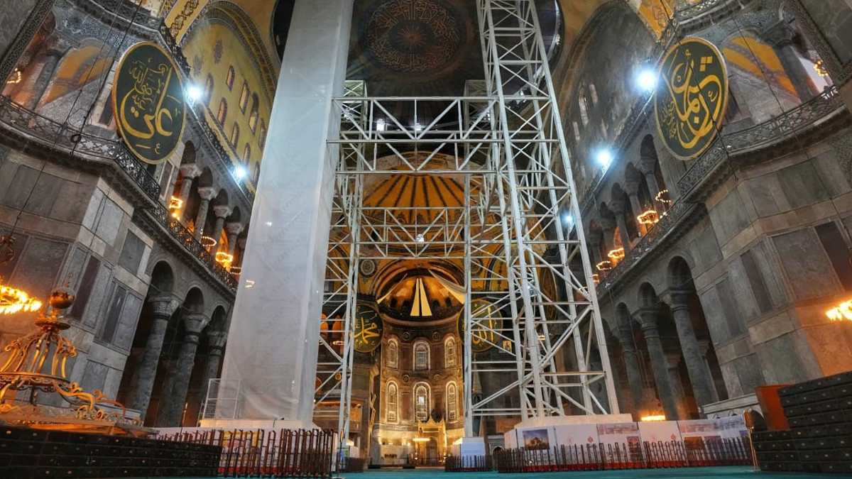 Ayasofya'da Cumhuriyet tarihinin en kapsamlı restorasyonu