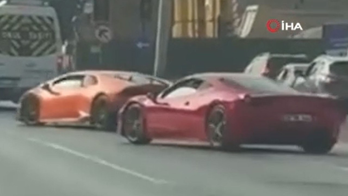 Bursa’da Lamborghini ve Ferrari sürücülerine tehlikeli sürüş cezası