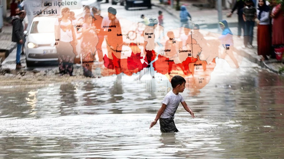 İstanbul'un sel haritası çıktı: İşte en riskli ilçeler...