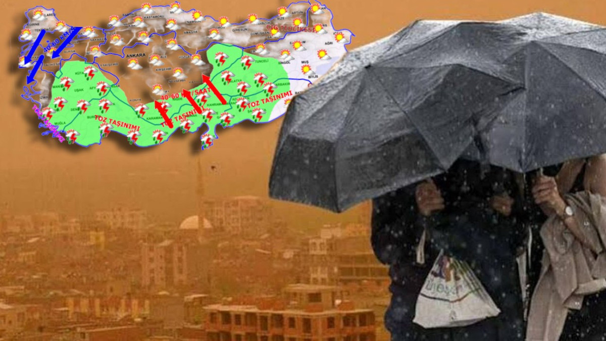 Toz taşınımı 20’den fazla şehri etkileyecek: Sağanak ve fırtına da kapıda