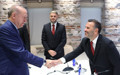 Cumhurbaşkanı Erdoğan, Galatasaray takımını Dolmabahçe’de kabul etti