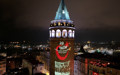 Cumhuriyet’in 103 yıllık ışığı Galata Kulesi’ni aydınlattı