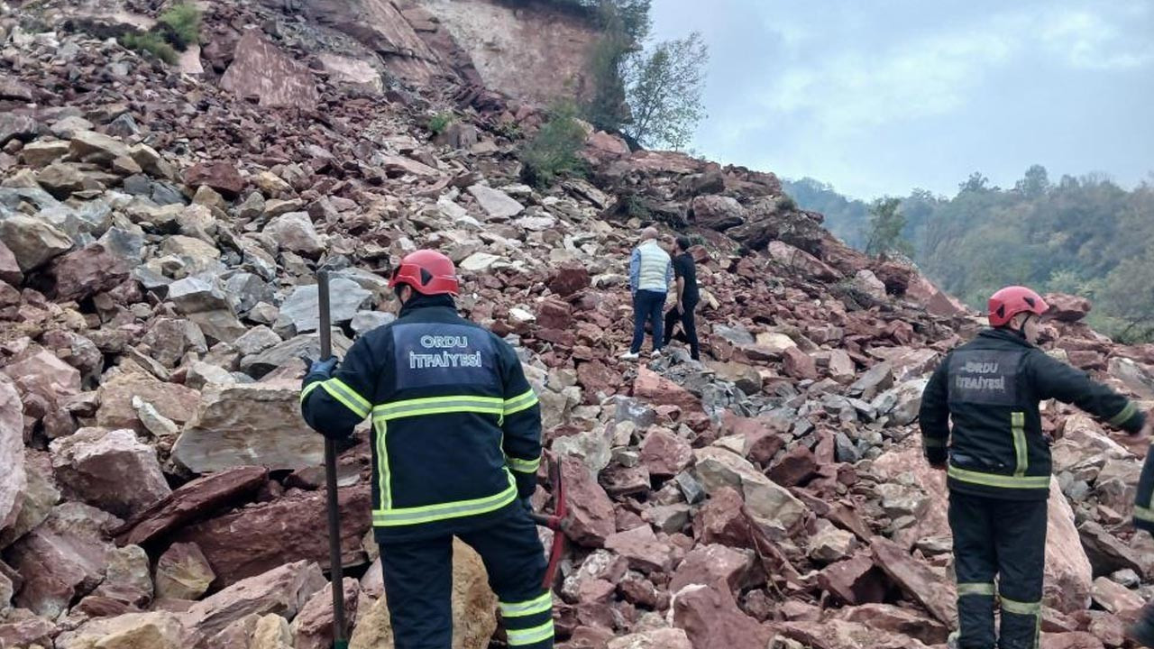 Ordu’da taş ocağında göçük: Enkaz altında kalanlar var