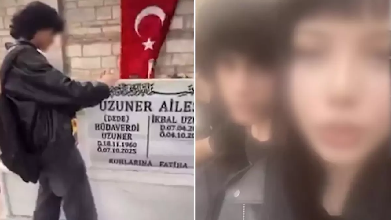 İkbal Uzuner’in mezarı başında uygunsuz hareketlerde bulunan 2 şüpheli gözaltına alındı!
