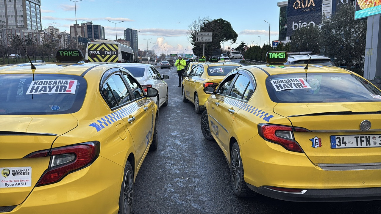 İstanbul’da taksicilerden korsan taşımacılık protestosu