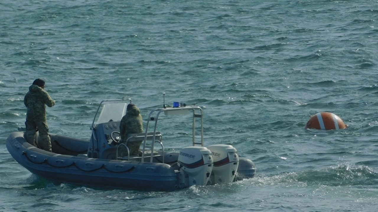 İğneada'ya sürüklenen mayın, SAS tarafından imha edildi