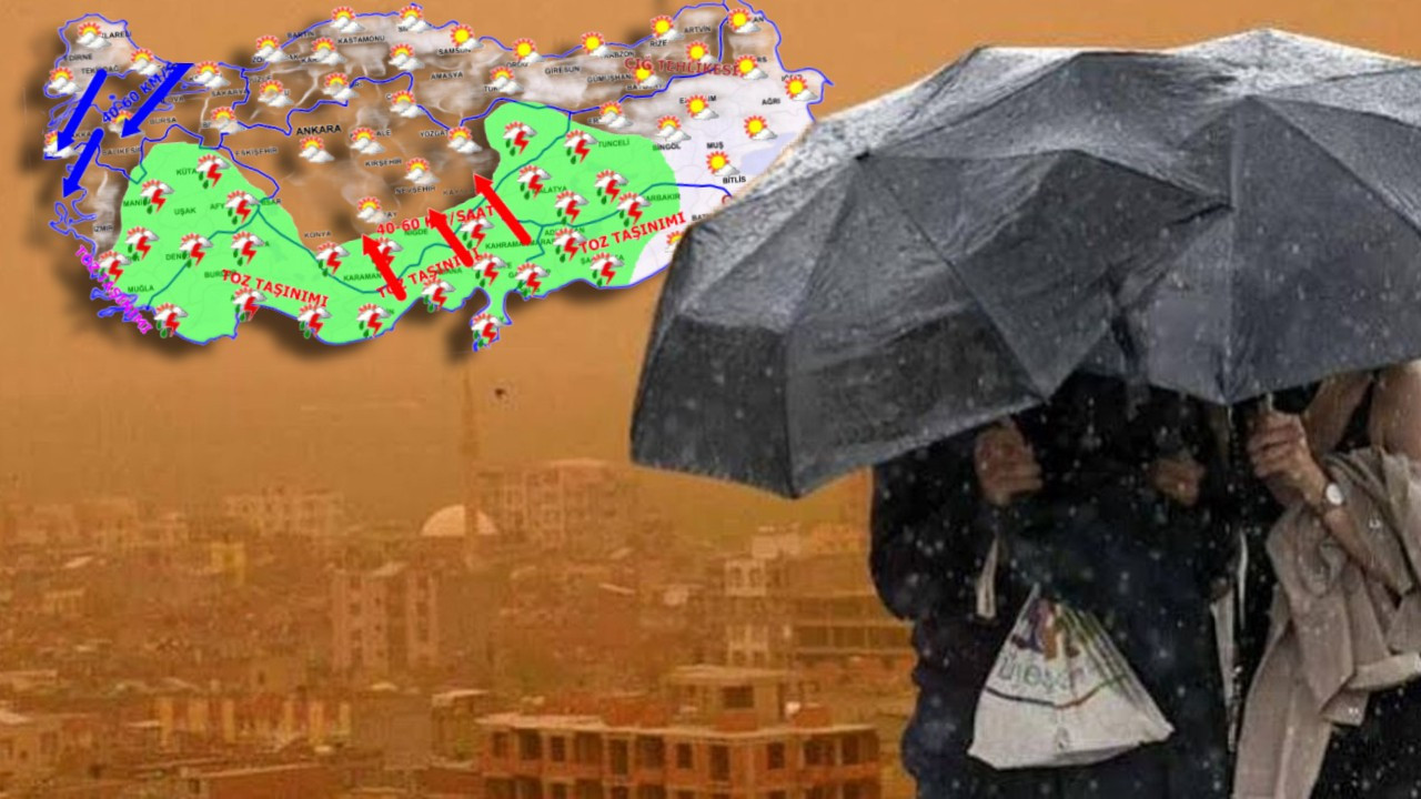 Toz taşınımı 20’den fazla şehri etkileyecek: Sağanak ve fırtına da kapıda
