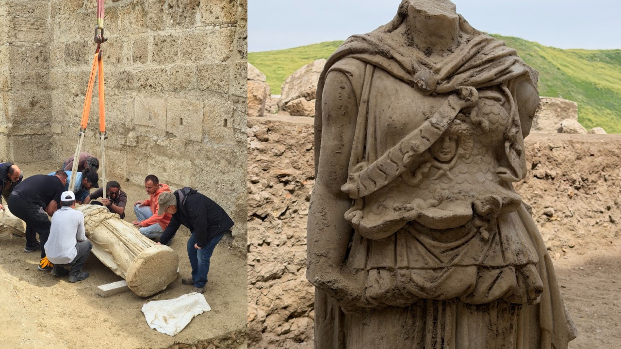 Laodikeia’da 2 metrelik Athena heykeli bulundu