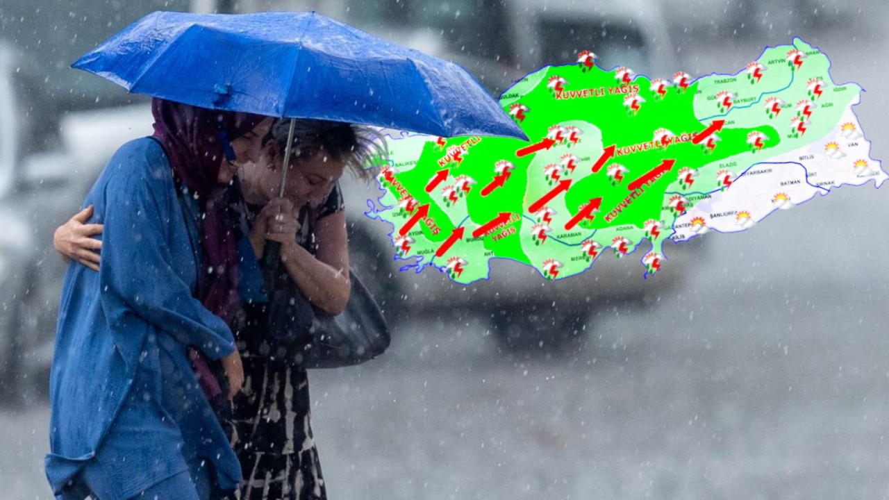 Kuvvetli yağış ve fırtına uyarısı: Tüm yurdu sağanak esir alacak