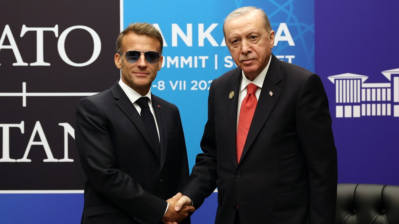 Macron: Erdoğan'la görüşmeden çok memnunum