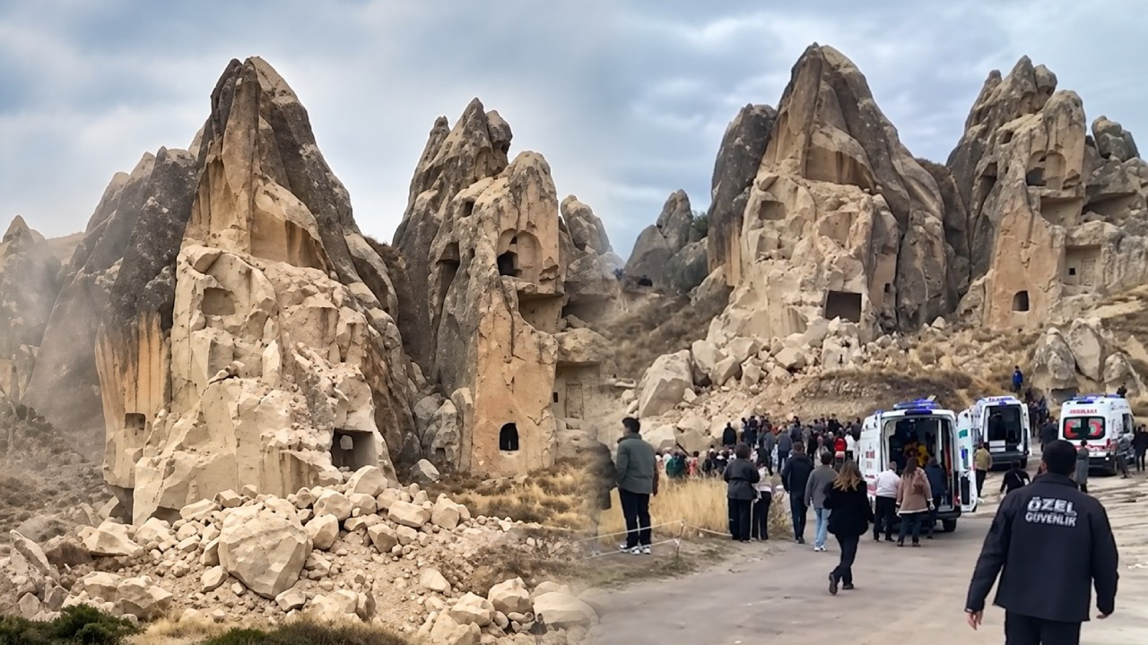Kapadokya'da Tarihi Peribacaları Yıkımı: İki Can Kaybı, Bir Yaralı