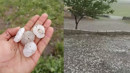 Şanlıurfa Siverek’te ceviz büyüklüğünde dolu yağdı