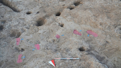 Hatay'da 7 bin yıllık insan ayak izleri bulundu