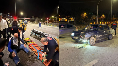 Karabük'te akıllara durgunluk veren kaza: Motosiklet sürücüsüne kırmızı ışıkta arkadan çarptı