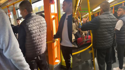 Bursa metrosunda sarhoş yolcu skandalı kamerada