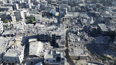 Gazze’nin güneyinde ateşkes sonrası acı manzara: Han Yunus’taki yıkım havadan görüntülendi