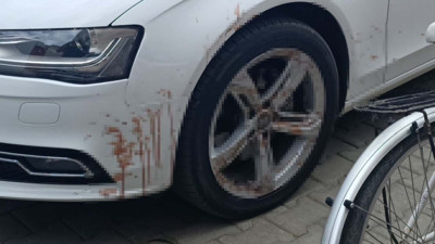 Kanlı otomobil polisi alarma geçirdi! Gerçek çok farklı çıktı