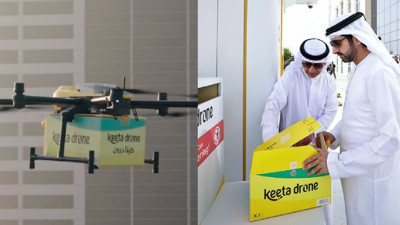 Drone ile yemek teslimatı dönemi başladı