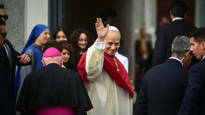 Papa 14. Leo, Şişli'deki Kutsal Ruh Katedrali'ne geldi