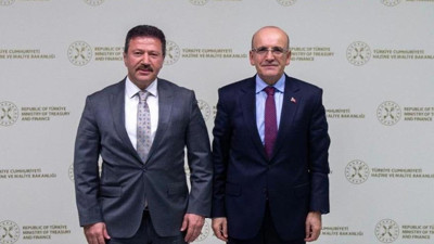 Bakan Şimşek, TŞOF Genel Başkanı Yiğiner’i kabul etti