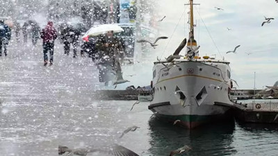 Meteoroloji&rsquo;den kar yağışı, fırtına ve don uyarısı: Denizde seferler iptal edildi