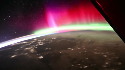 Kuzey ışıkları uzaydan görüntülendi
