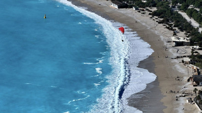 Fethiye’de yağış sonrası Ölüdeniz turkuaza döndü