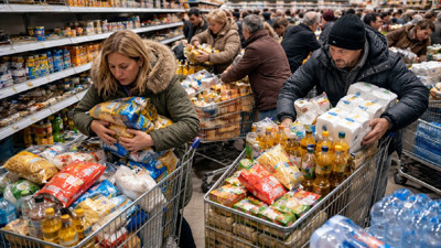 Savaş korkusu marketlere yansıdı: Komşu'da &uuml;r&uuml;n stoklama başladı
