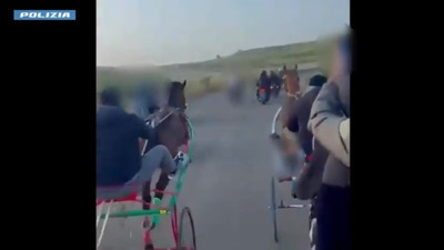 İtalya'da yasa dışı yarış görüntüleri gündem oldu