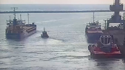 Marmara'da batan geminin İskenderun'dan çıkış görüntüsüne ulaşıldı