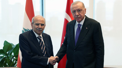 Erdoğan ve L&uuml;bnan Başbakanı Selam'dan kritik g&ouml;r&uuml;şme