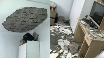 Deprem Gaziantep’te hasara yol açtı: Evin tavanı çöktü