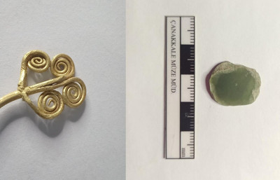 Troya’da 4 bin 500 yıllık altın broş ve yeşim taşı gün yüzüne çıkarıldı