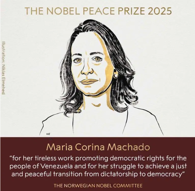 Son dakika...Nobel Barış Ödülü'nün sahibi belli oldu: Ödül, Maria Corina Machado’ya verildi - Resim : 1