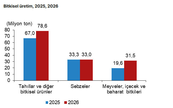 TÜİK açıkladı: Tahıl ve meyve üretiminde büyük artış bekleniyor - Resim : 1