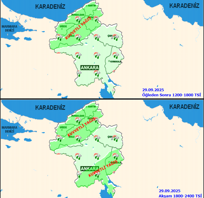 Ankara Valiliği saat vererek uyardı! Sağanak ve kuvvetli rüzgar bekleniyor - Resim : 1