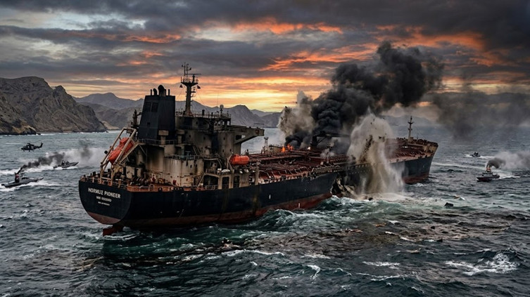 İran duyurdu: Hürmüz Boğazı'nda süper tanker deniz mayınına çarptı