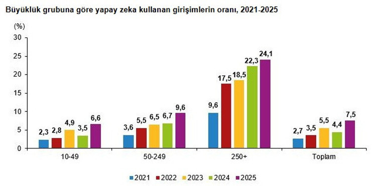TÜİK ilk kez açıkladı: İşte istatistikler ile yapay zeka! - Resim : 1