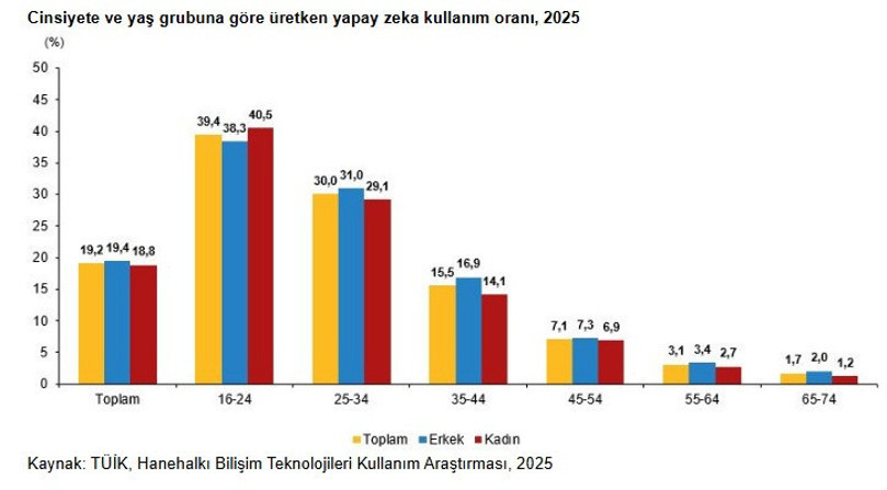 TÜİK ilk kez açıkladı: İşte istatistikler ile yapay zeka! - Resim : 4